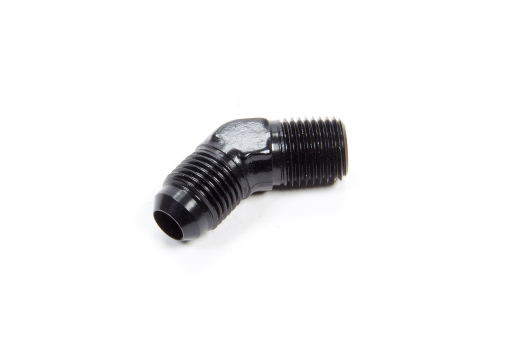 Aeroquip 45 Deg Alum #6 Flare 1/4 in Black