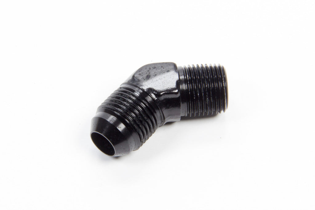 Aeroquip 45 Deg Alum #8 to 3/8npt Fitting Black