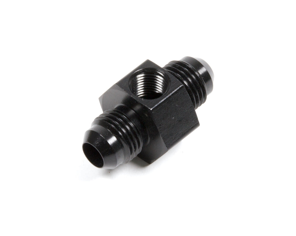 Male Fuel Pressure Adapter with 1/8" NPT Gauge Port - Black Anodized