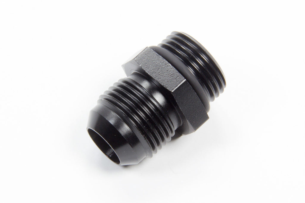 Male O-Ring to 12AN Male Black Flare Adapter - Aluminum (Black Anodized)