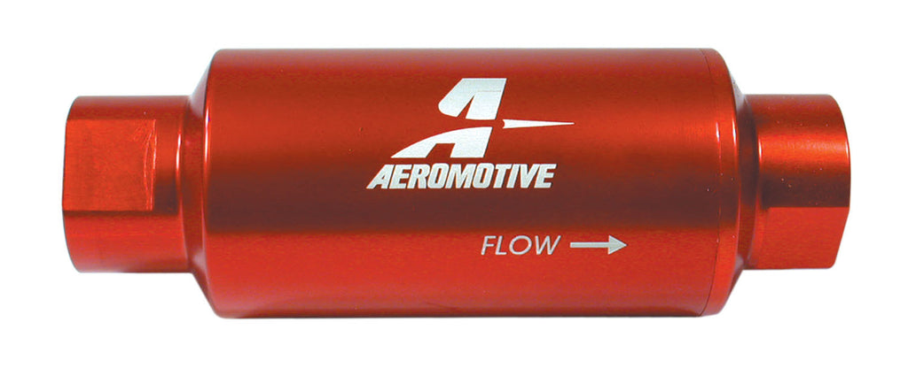 Filtro de combustible del sistema de combustible Aeromotive con elemento de papel de 10 micrones