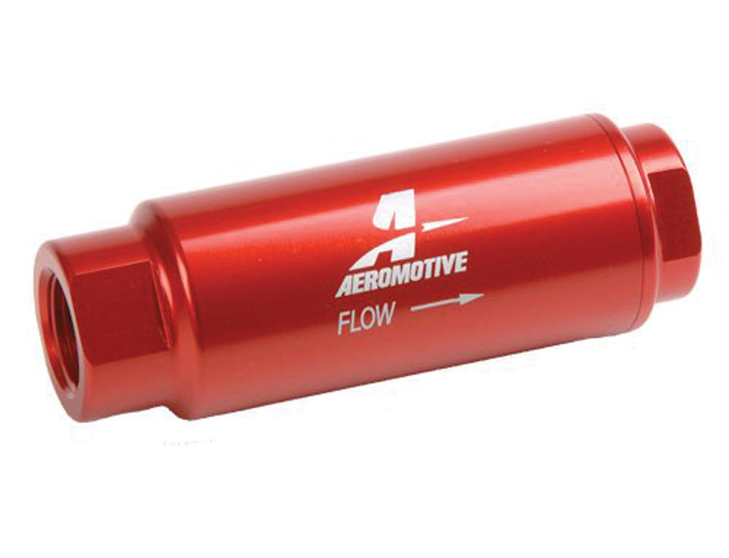 Filtro de combustible del sistema de combustible Aeromotive con elemento de tela de 40 micrones