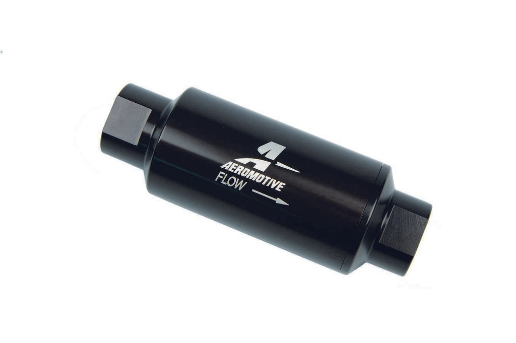 Aeromotive Fuel System Inline Fuel Filter - 100 Micron- Black