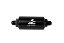 Load image into Gallery viewer, Aeromotive Fuel System 6an Inline Fuel Filter 10 Micron 2in OD Black