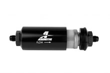 Load image into Gallery viewer, Aeromotive Fuel System 6an Inline Fuel Filter 100 Micron 2in OD Black