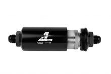 Load image into Gallery viewer, Aeromotive Fuel System 8an Inline Fuel Filter 100 Micron 2in OD Black