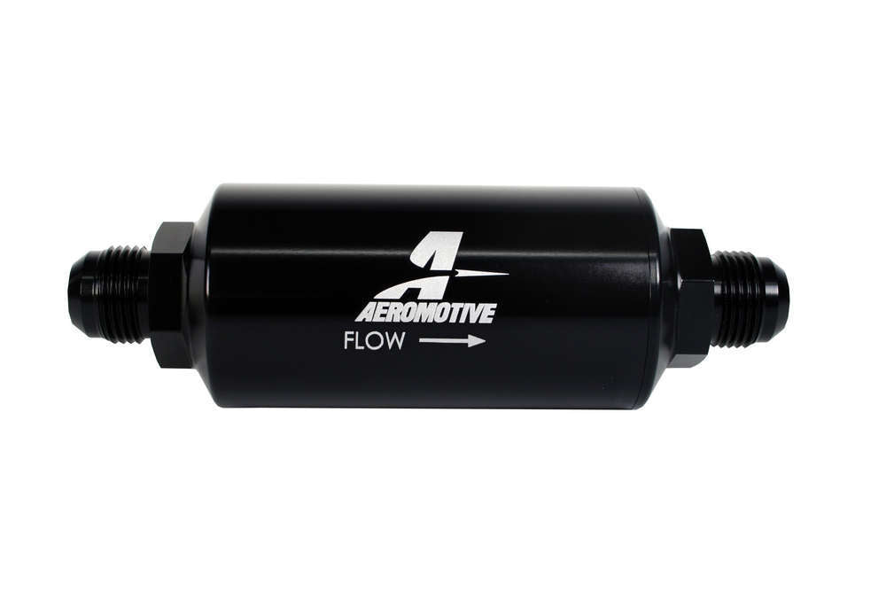 Aeromotive Fuel System 10an Inline Fuel Filter 10 Micron 2in OD Black