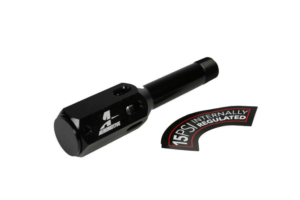 Válvula de derivación del sistema de combustible Aeromotive de 15 psi Phantom compatible con 18688/18689