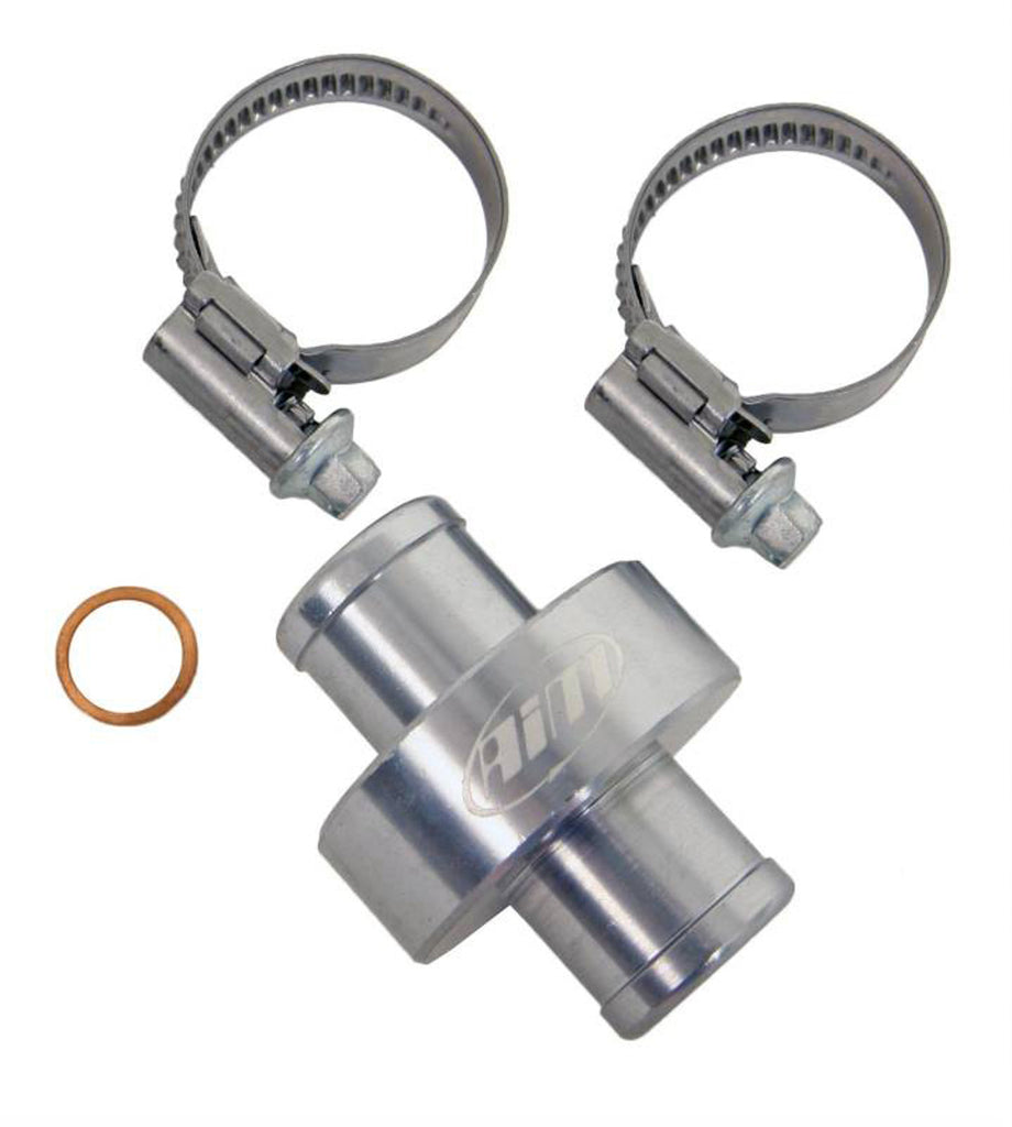 AiM SPORTS Water Temp Fitting Inline 5/8in / 3/4in M10