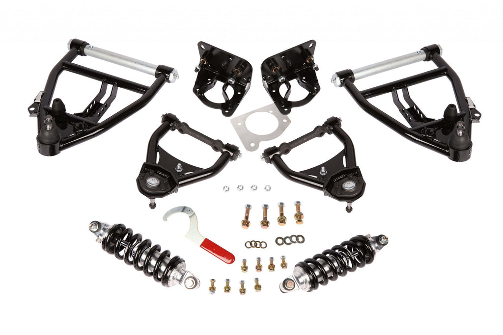 Aldan American Coil-Over Conversion Kit, 63-70 C10, Front, Single Adj., SB, Incl. Control Arms