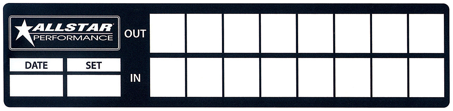 Allstar Performance Tire Log Decals 8pk