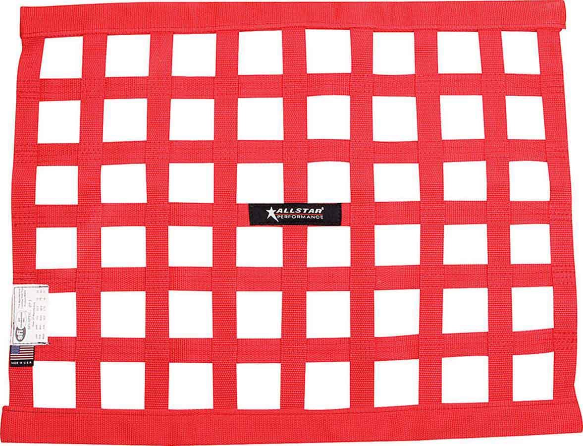Allstar Performance Window Net Border Style 18 x 24 SFI Red