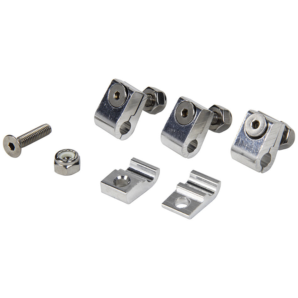 Allstar Performance 2pc Alum Line Clamps 3/16in 4pk