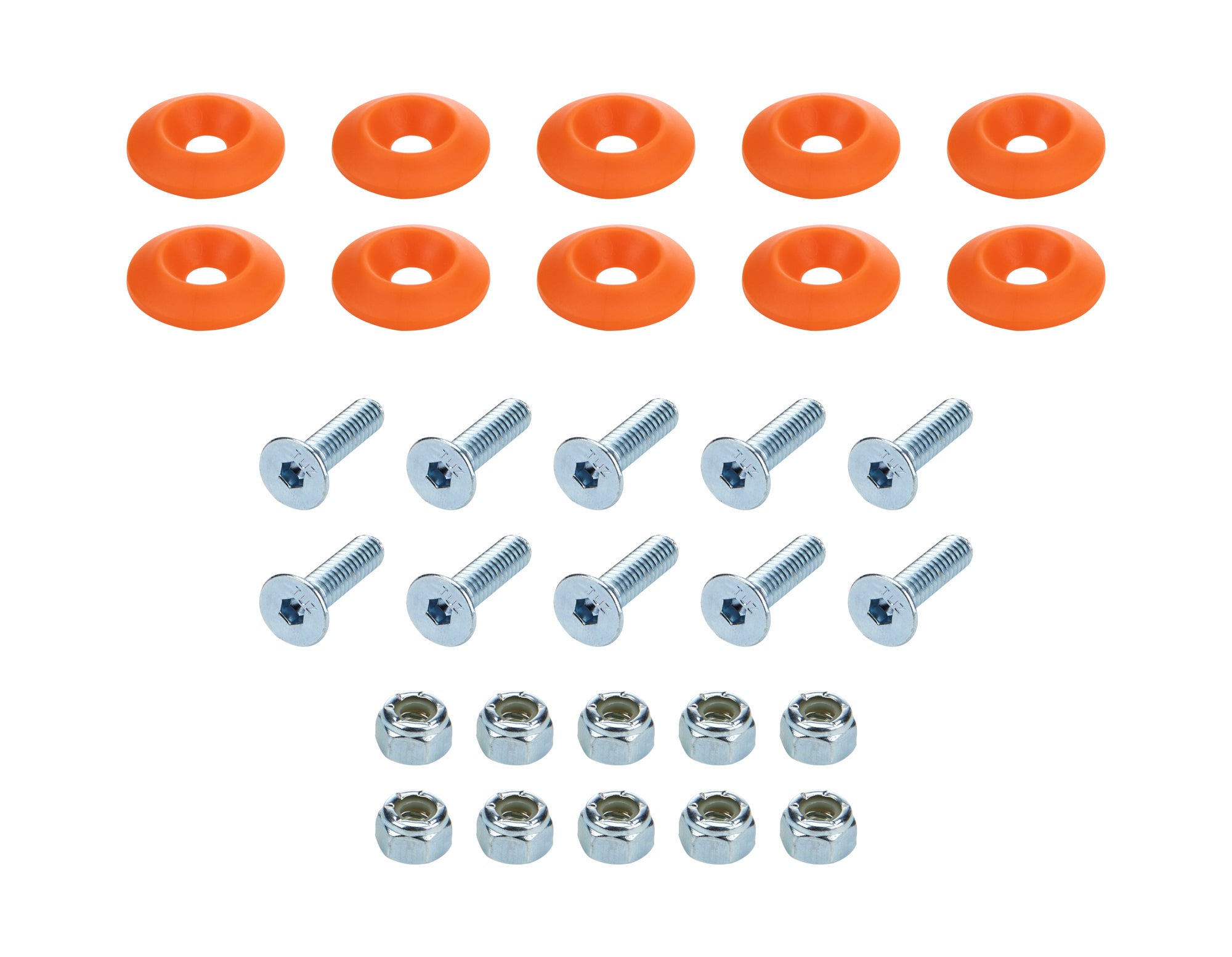 Allstar Performance Countersunk Bolt Kit Orange 10pk