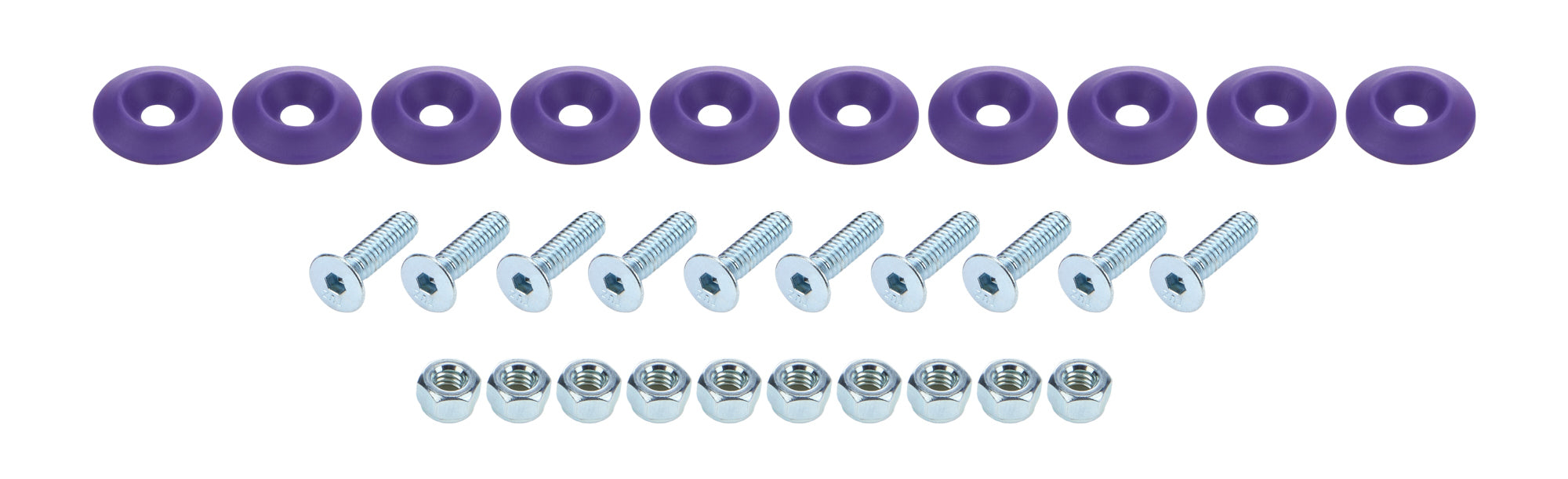 Allstar Performance Countersunk Bolt Kit Purple 10pk