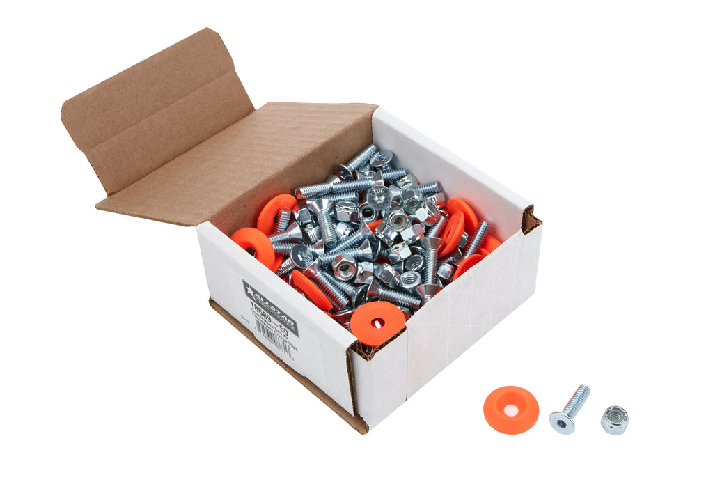 Countersunk Bolt Kit Fluorescent Orange 50pk