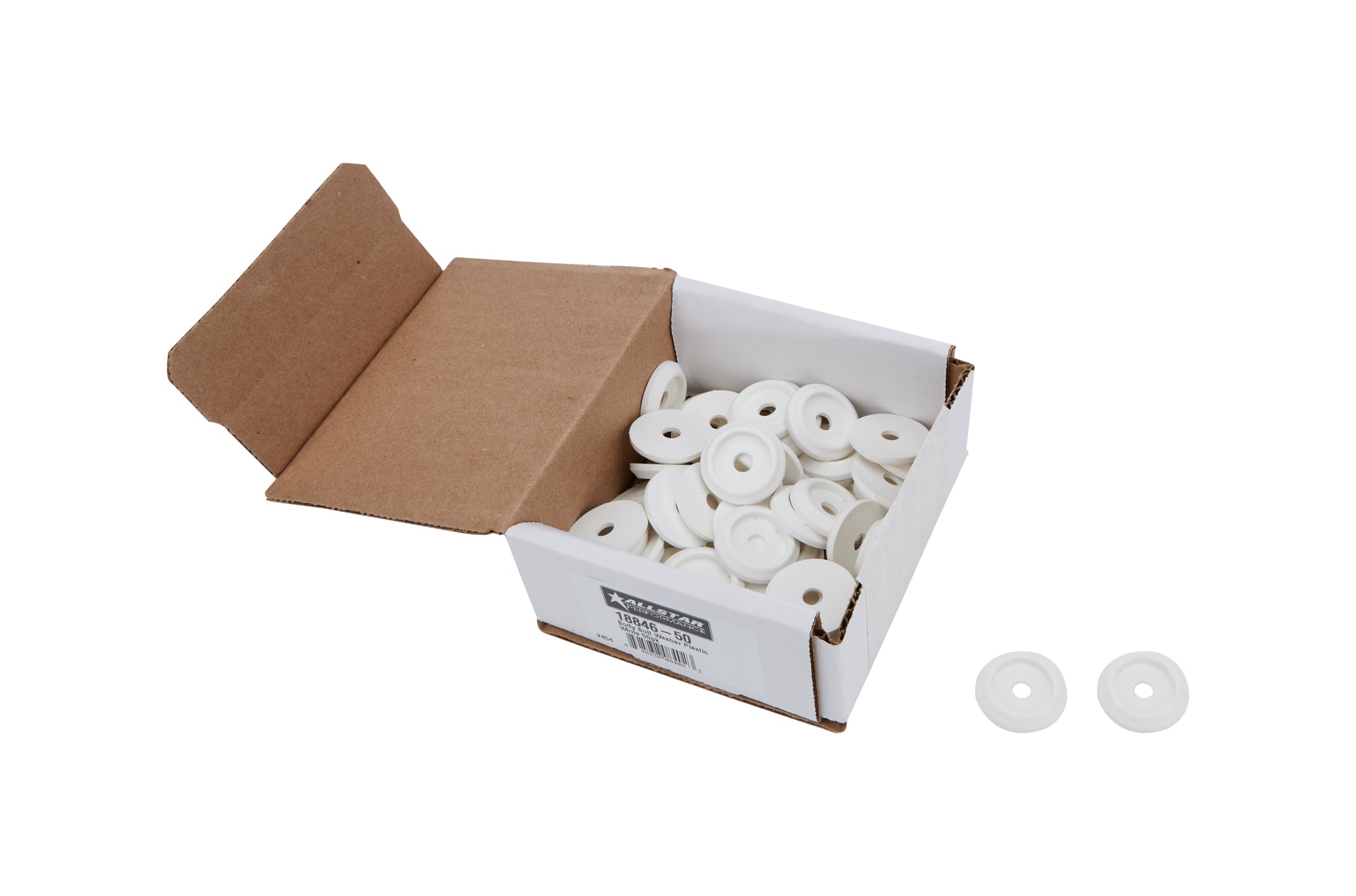Allstar Performance Body Bolt Washer Plastic White 50pk