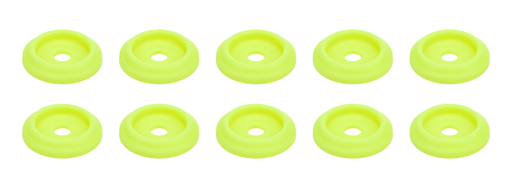 Allstar Performance Body Bolt Washer Plastic Fluorescent Yellow 10pk