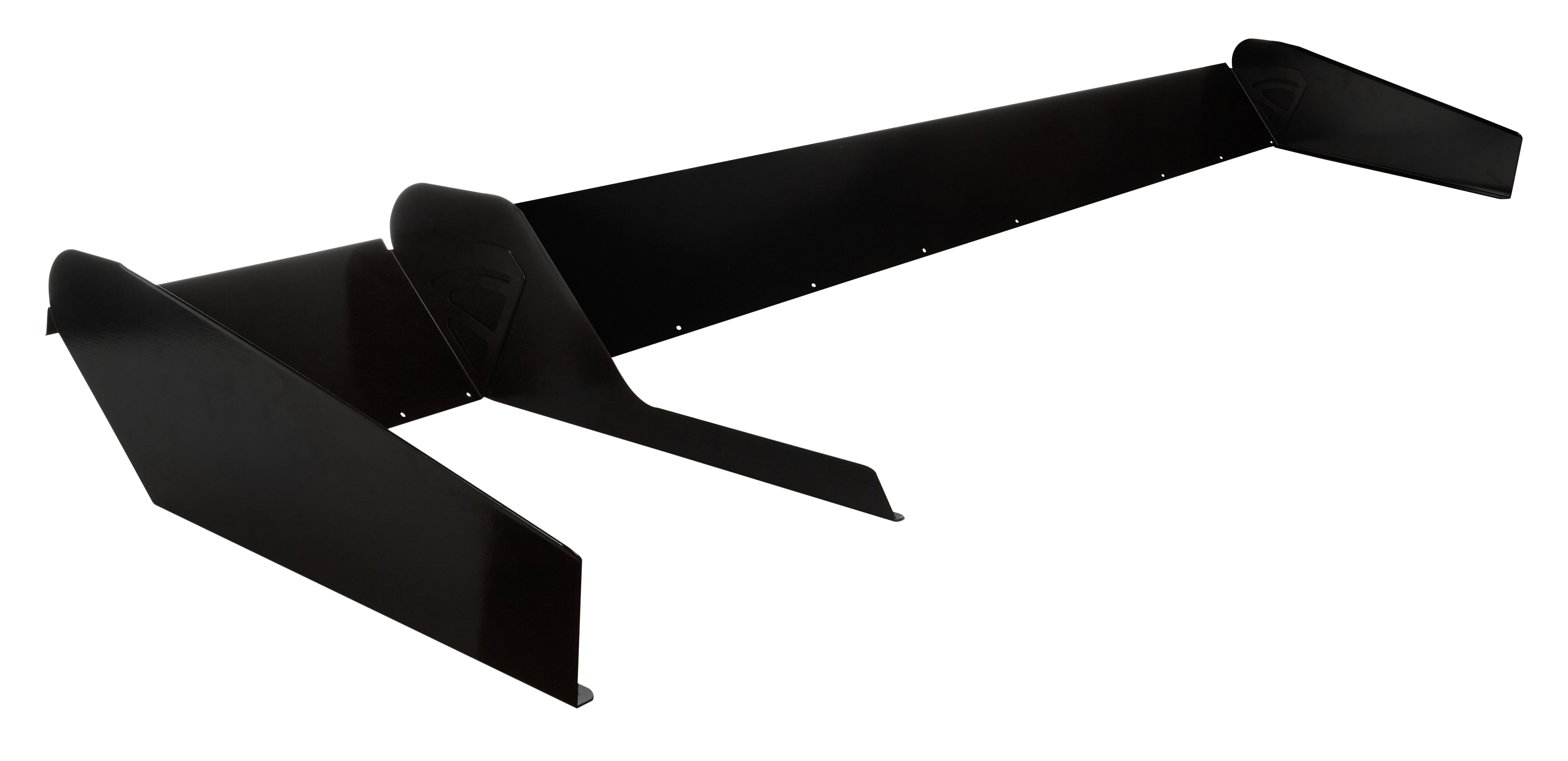 Allstar Performance 2-Piece Adjustable Spoiler 72 x 8 — Black Powder Coat