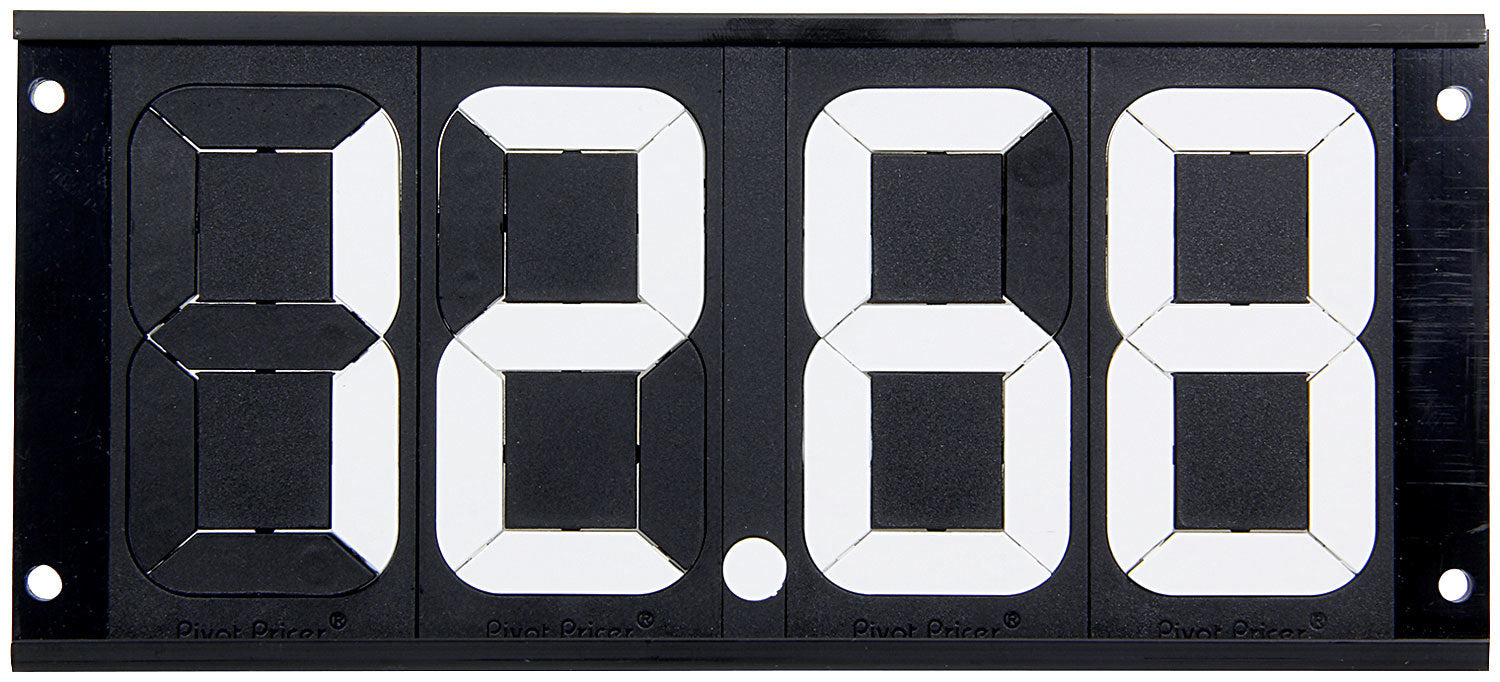Allstar Performance 4-Digit Dial-In Board with Mounting Holes — Black/White