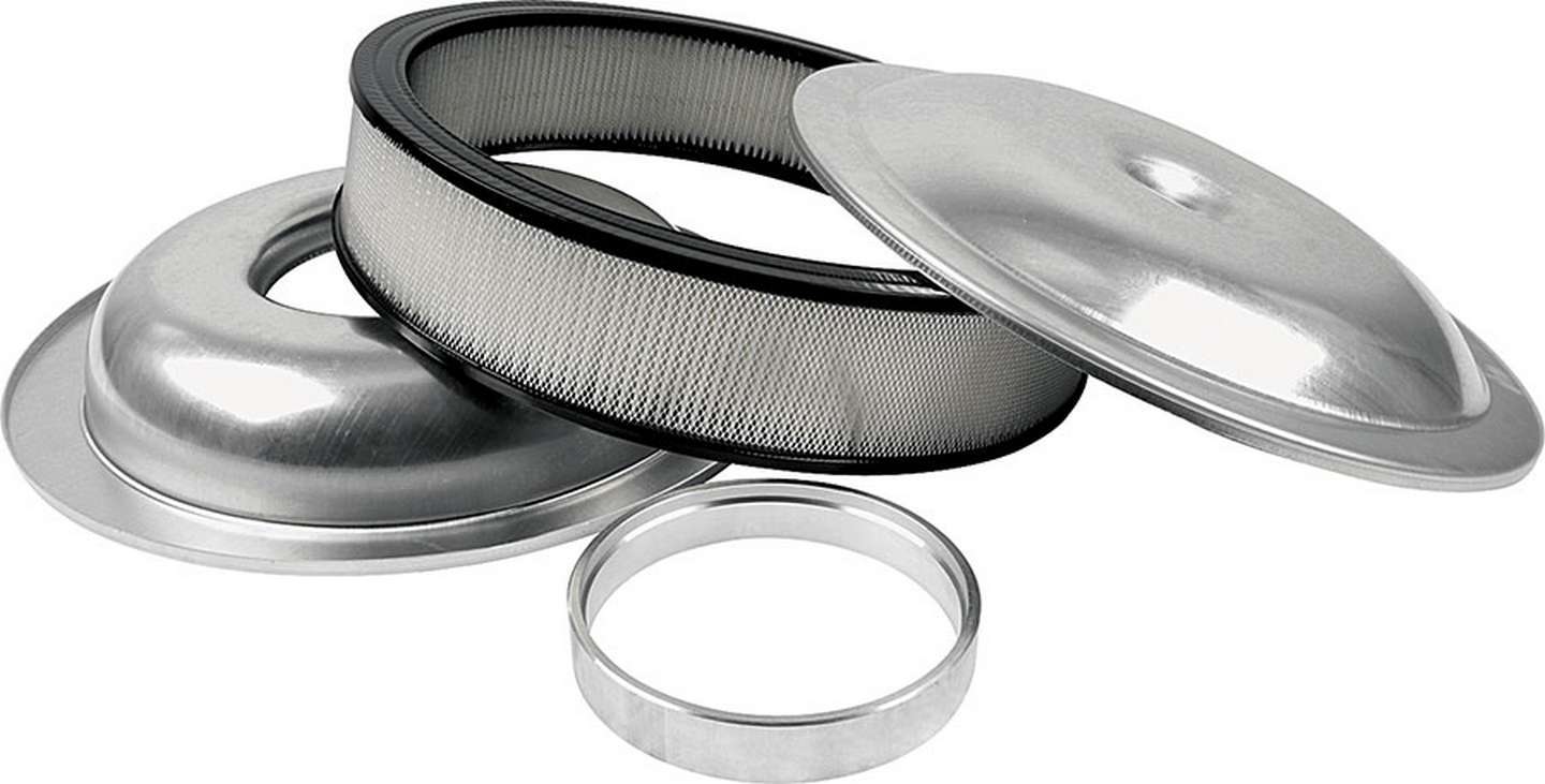Allstar Performance Lightweight 14in Air Cleaner Kit — 3-1/2in Paper Element