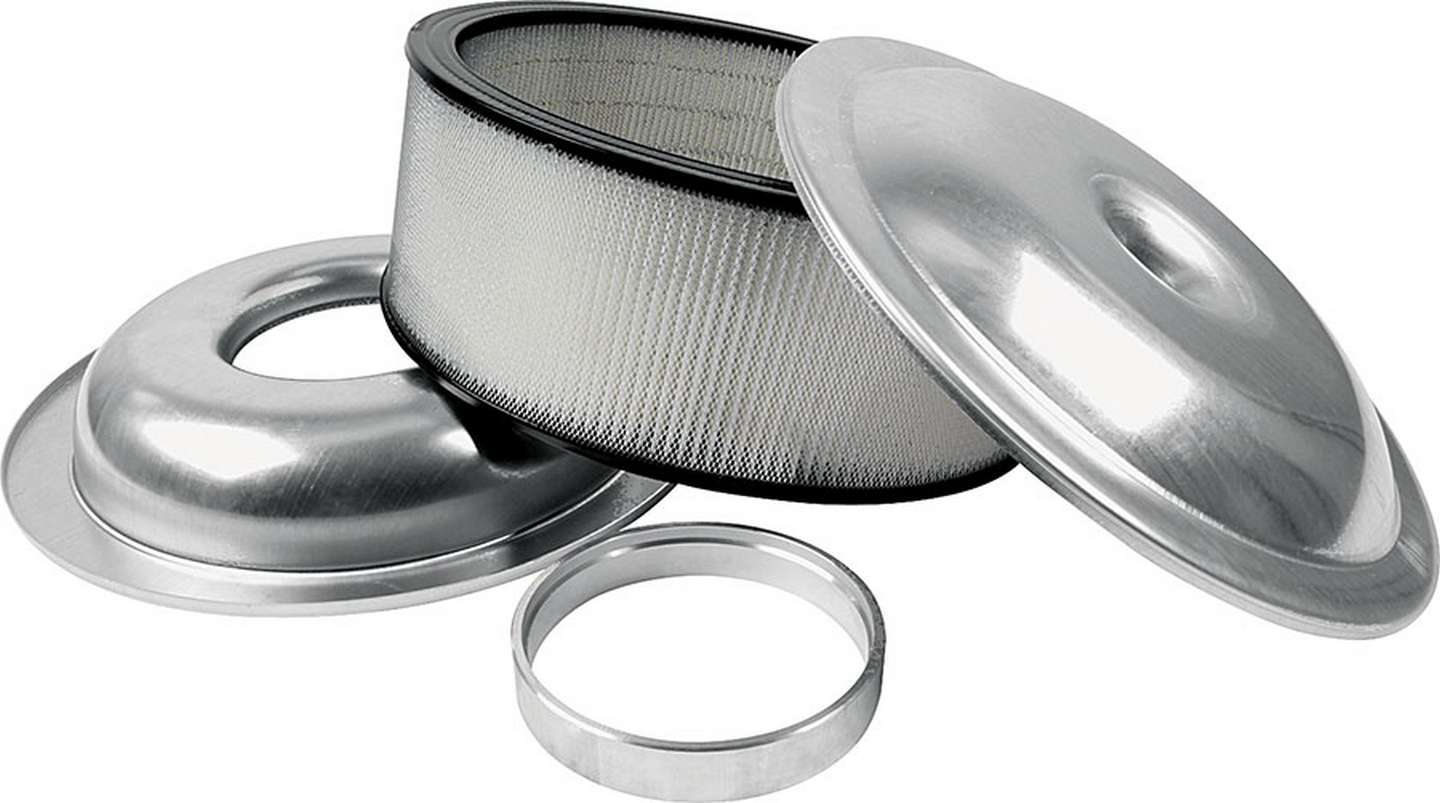 Allstar Performance 14in Air Cleaner Kit Plain 5in Paper Element — Universal Fitment