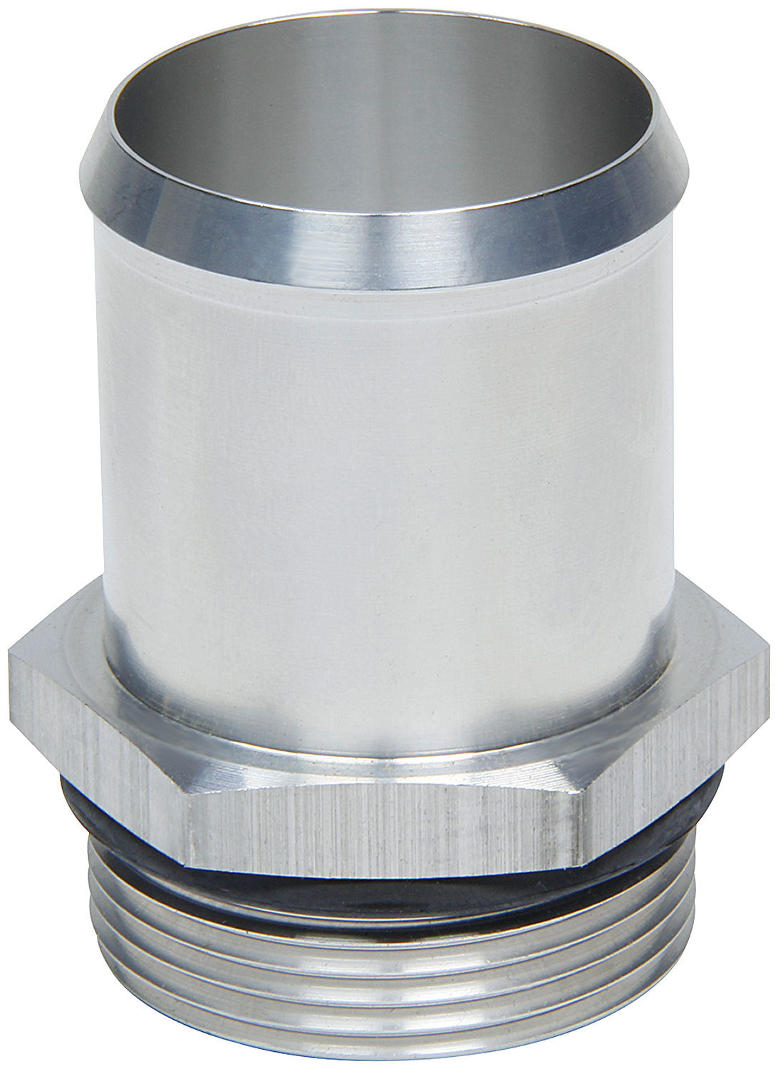 Allstar Performance Radiator Inlet Fitting 1-5/8-12 Male to 1-1/2in Hose Barb — Aluminum