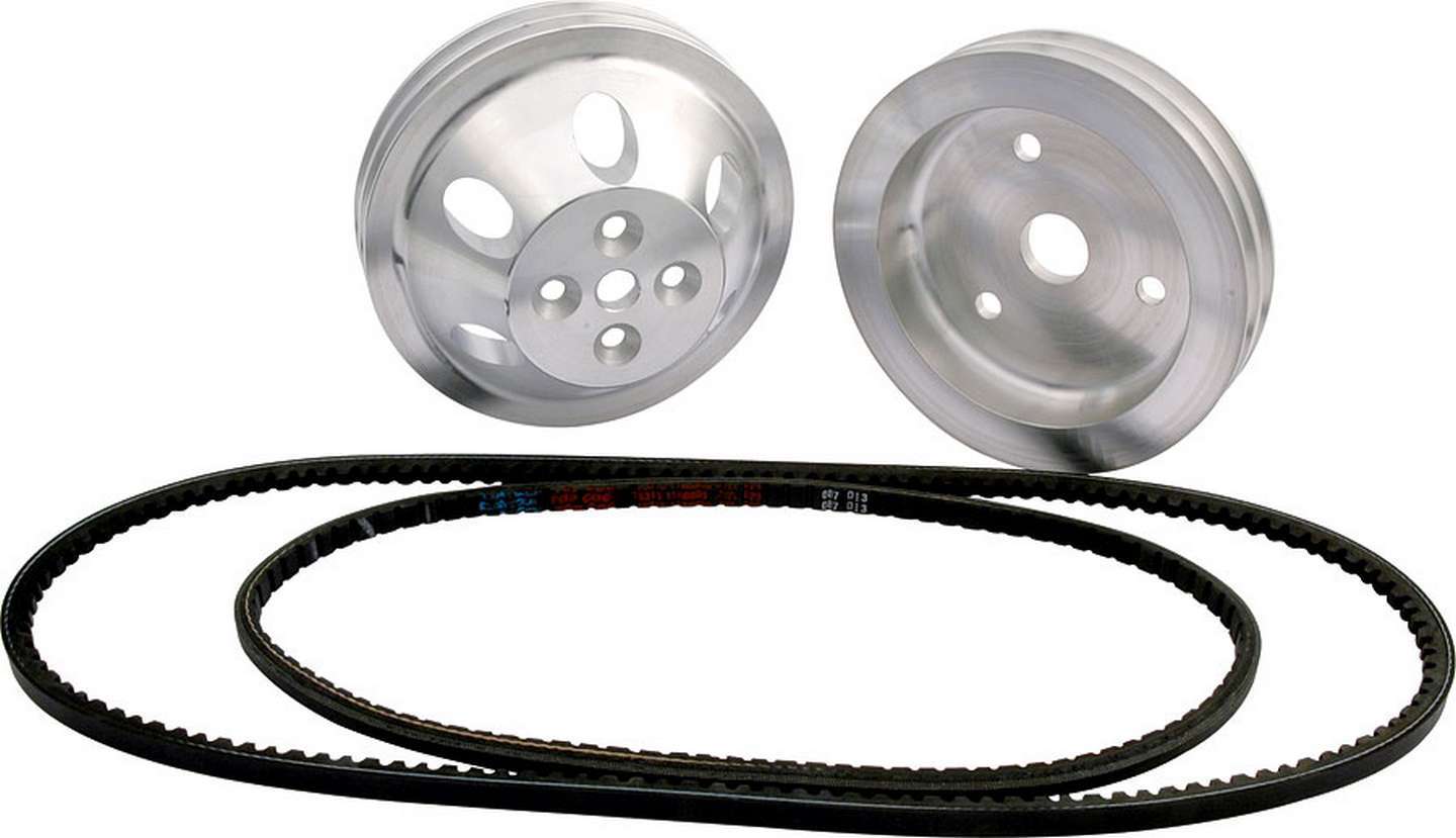 Allstar Performance 1:1 Pulley Kit Block Mount PS — Small Block Chevy