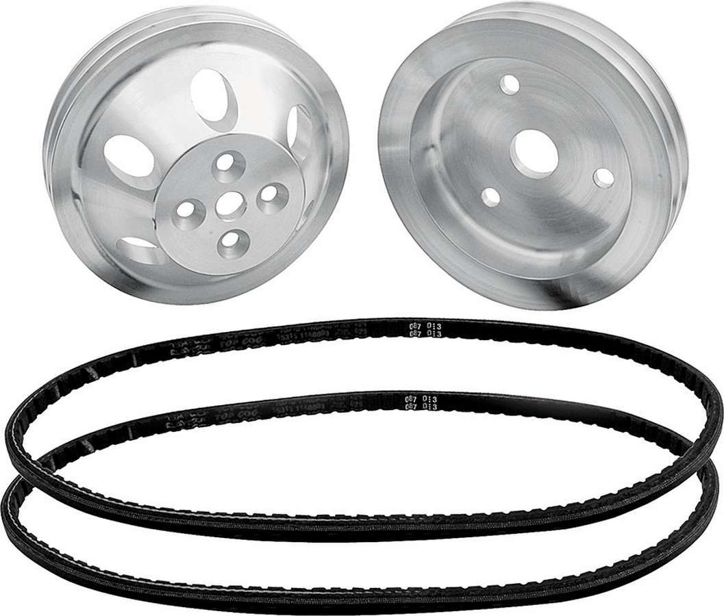 Allstar Performance 1:1 Pulley Kit for Small Block Chevy — V-Belt Aluminum