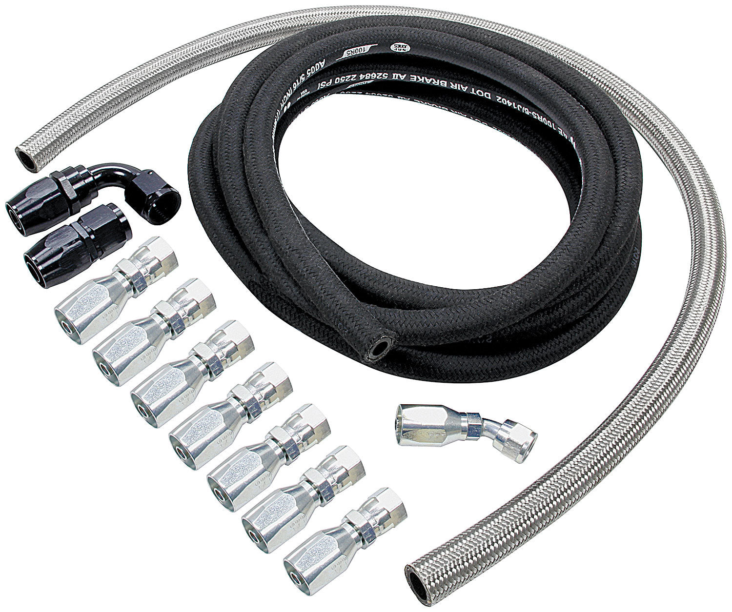 Allstar Performance Power Steering Hose Kit Rack Front