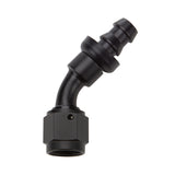 Pushlock Hose End Black 45 Deg Elbow -4