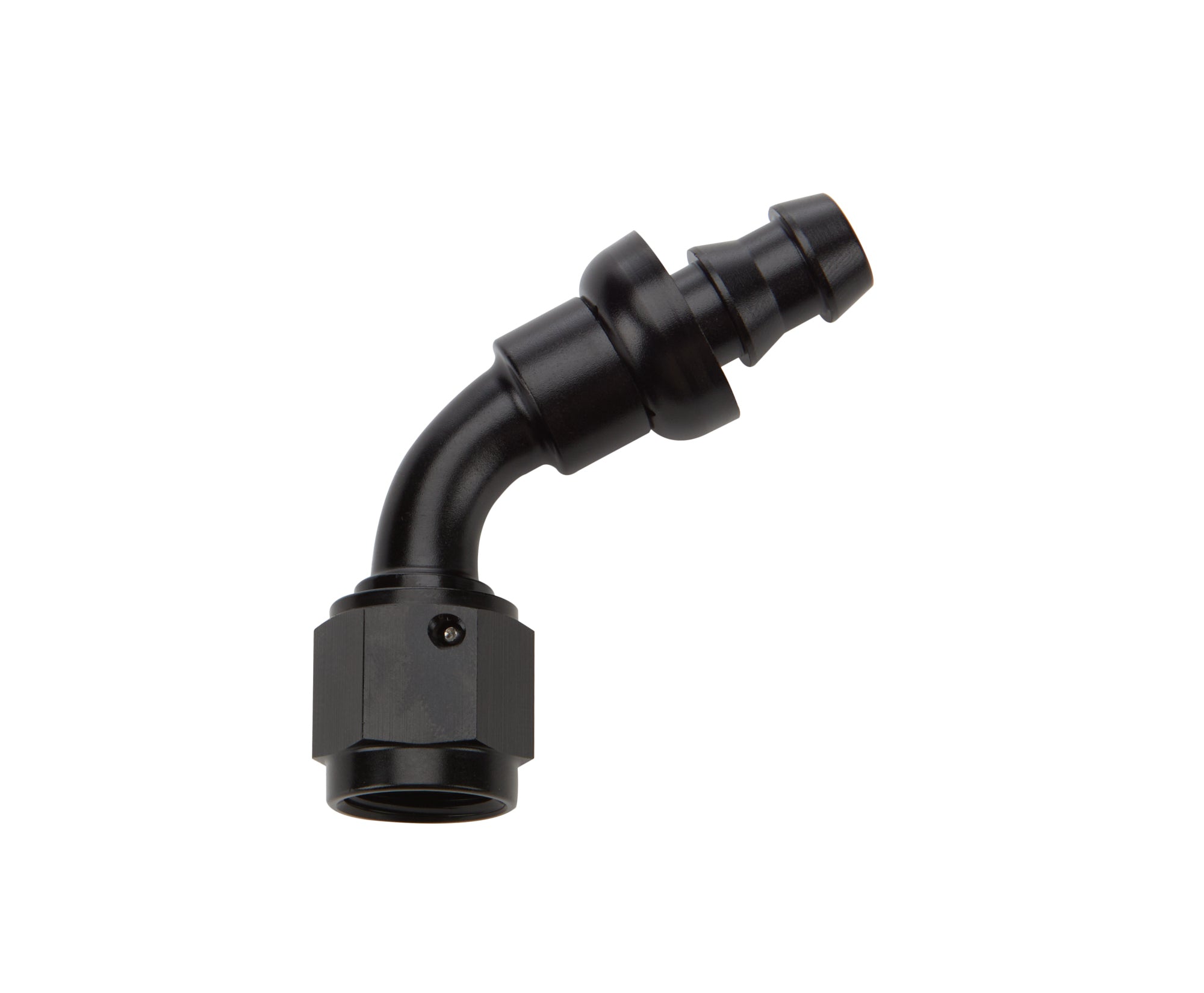 Allstar Performance Pushlock Hose End Black 60 Deg Elbow -6