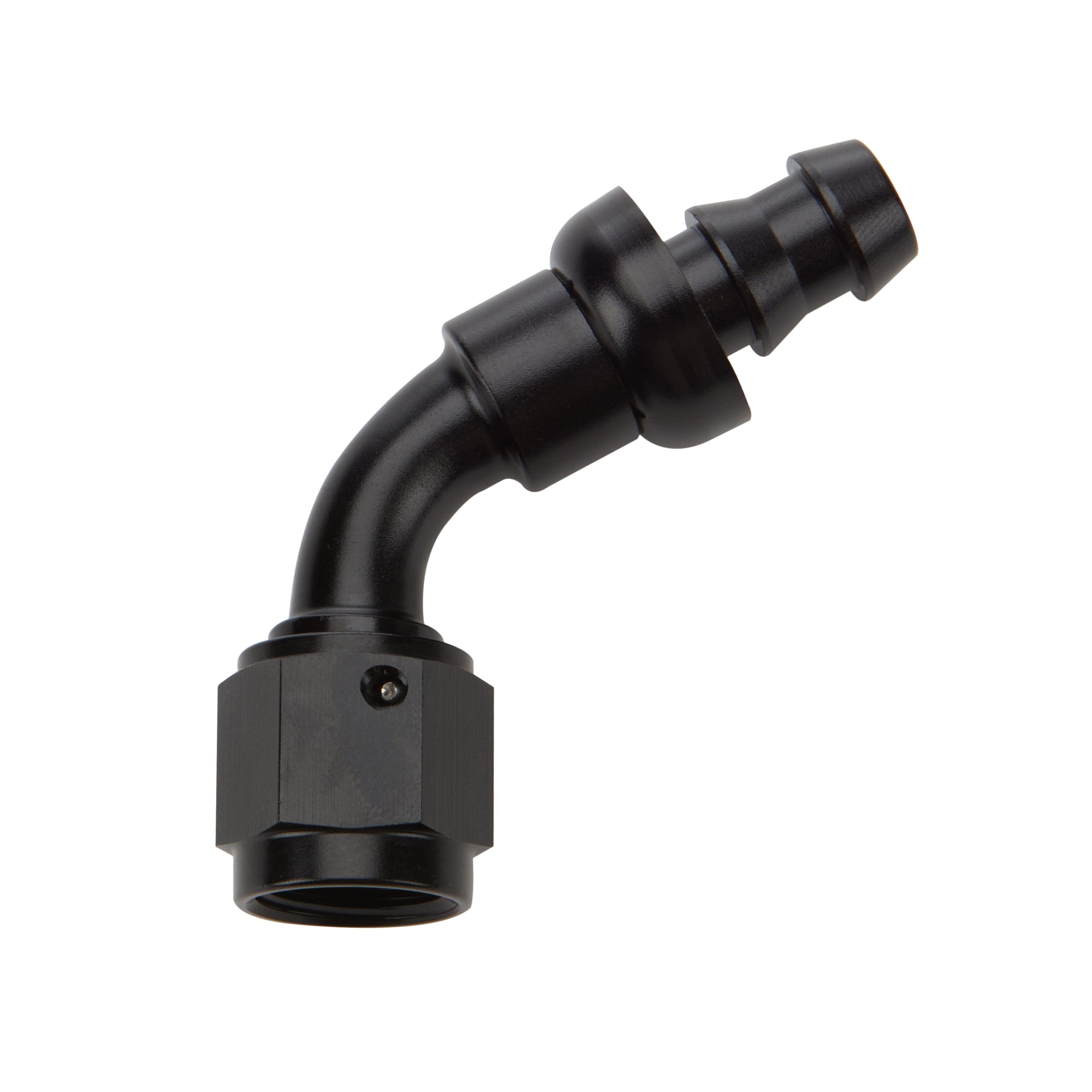 Allstar Performance Pushlock Hose End Black 60 Deg Elbow -16