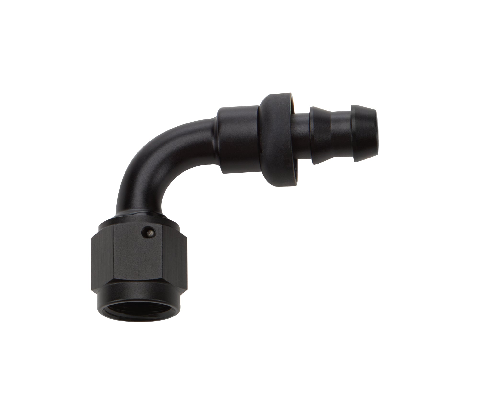 Allstar Performance Pushlock Hose End Black 90 Deg Elbow -6