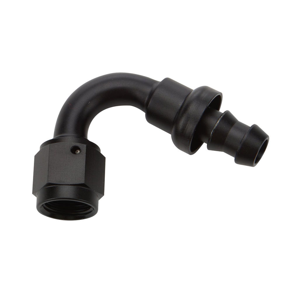 Allstar Performance Pushlock Hose End Black 120 Deg Elbow -8