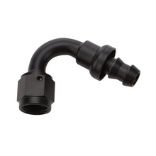 Load image into Gallery viewer, Allstar Performance Pushlock Hose End Black 120 Deg Elbow -8