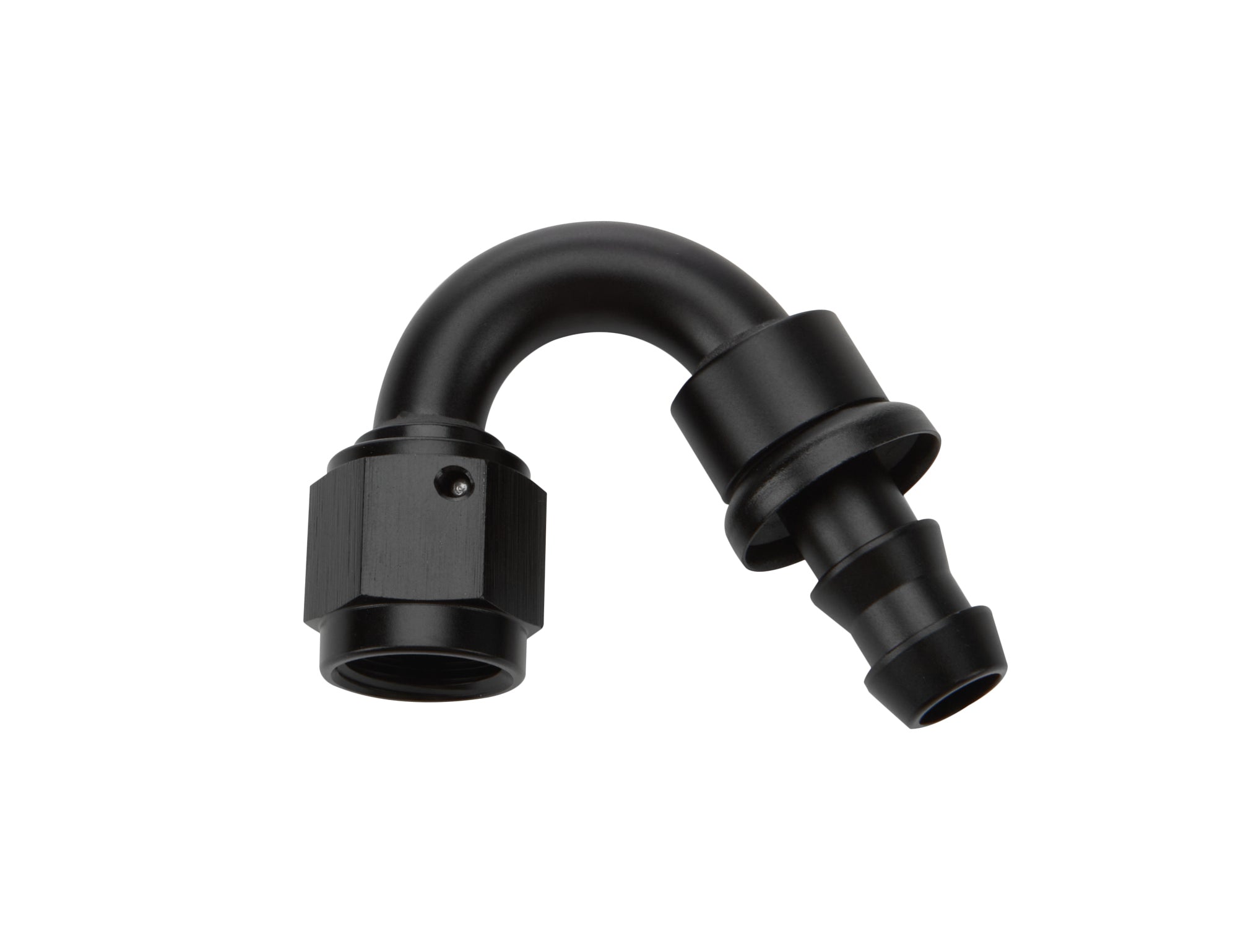 Allstar Performance Pushlock Hose End Black 150 Deg Elbow -6