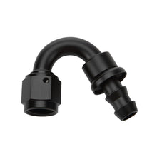 Load image into Gallery viewer, Pushlock Hose End Black 150 Deg Elbow -8