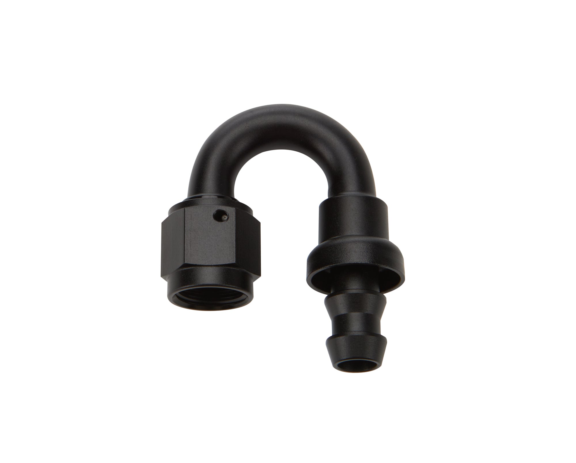 Allstar Performance Pushlock Hose End Black 180 Deg Elbow -6