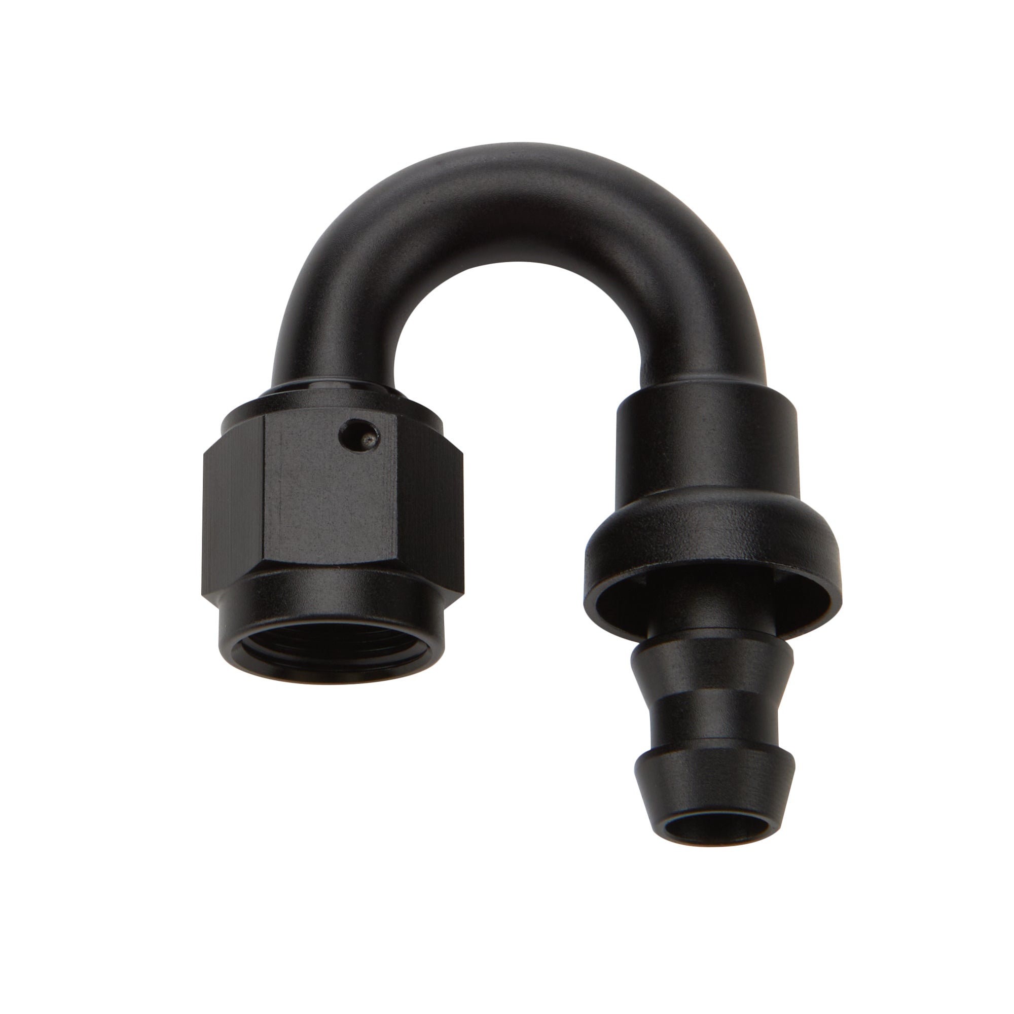 Allstar Performance Pushlock Hose End Black 180 Deg Elbow -8