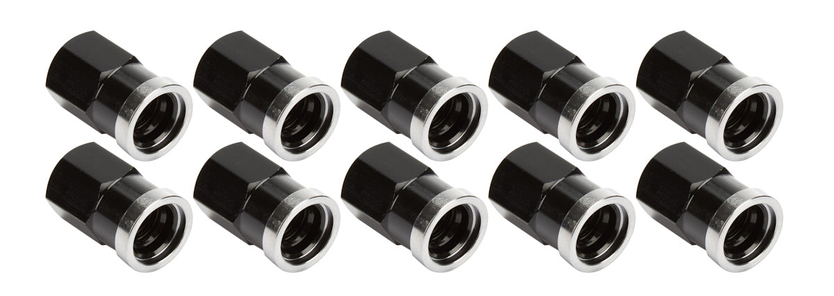 Allstar Performance QC Cover Nuts Short Black 10pk