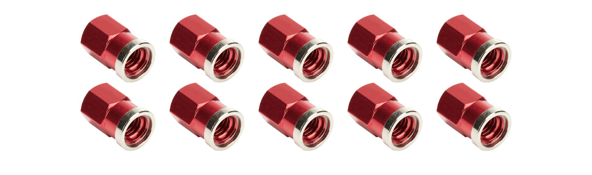 Allstar Performance QC Cover Nuts Short Red 10pk