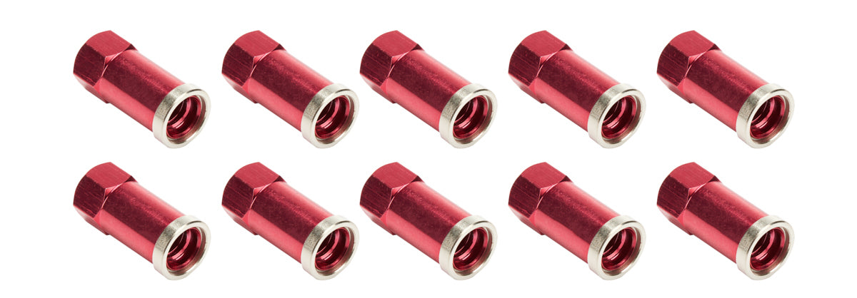 Allstar Performance QC Cover Nuts Long Red 10pk