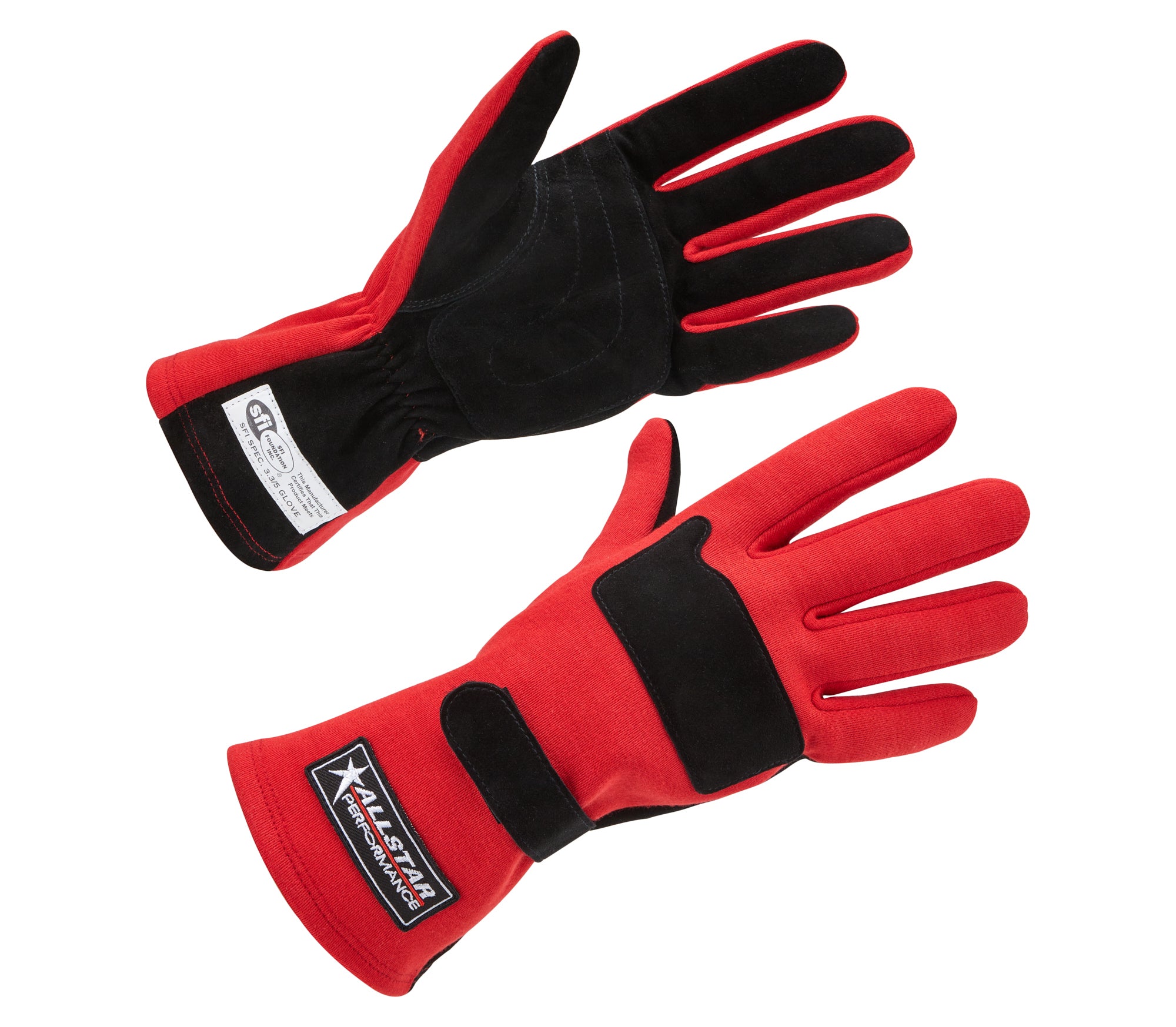 Allstar Performance Driving Gloves SFI 3.3/5 D/L Red Small