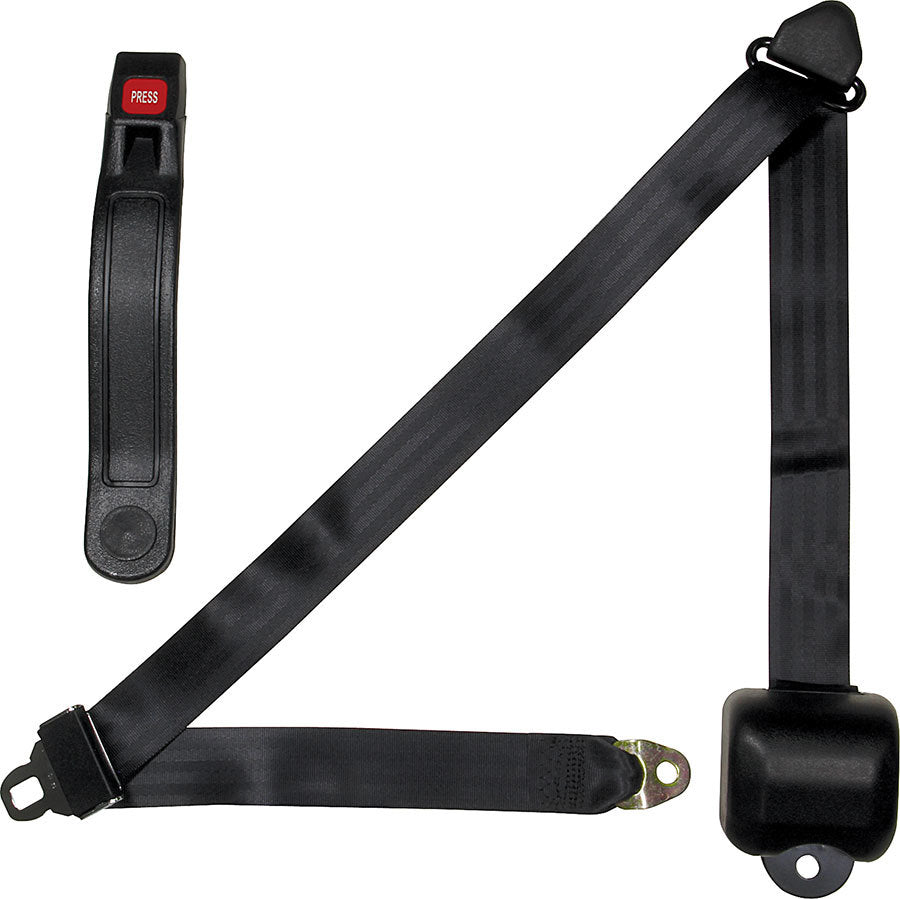 Allstar Performance Seat Belt Retractable 3pt Black