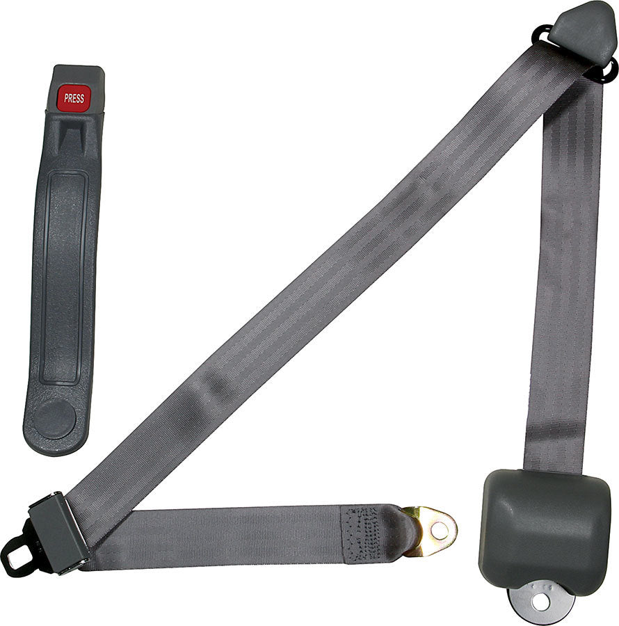 Allstar Performance Seat Belt Retractable 3pt Gray