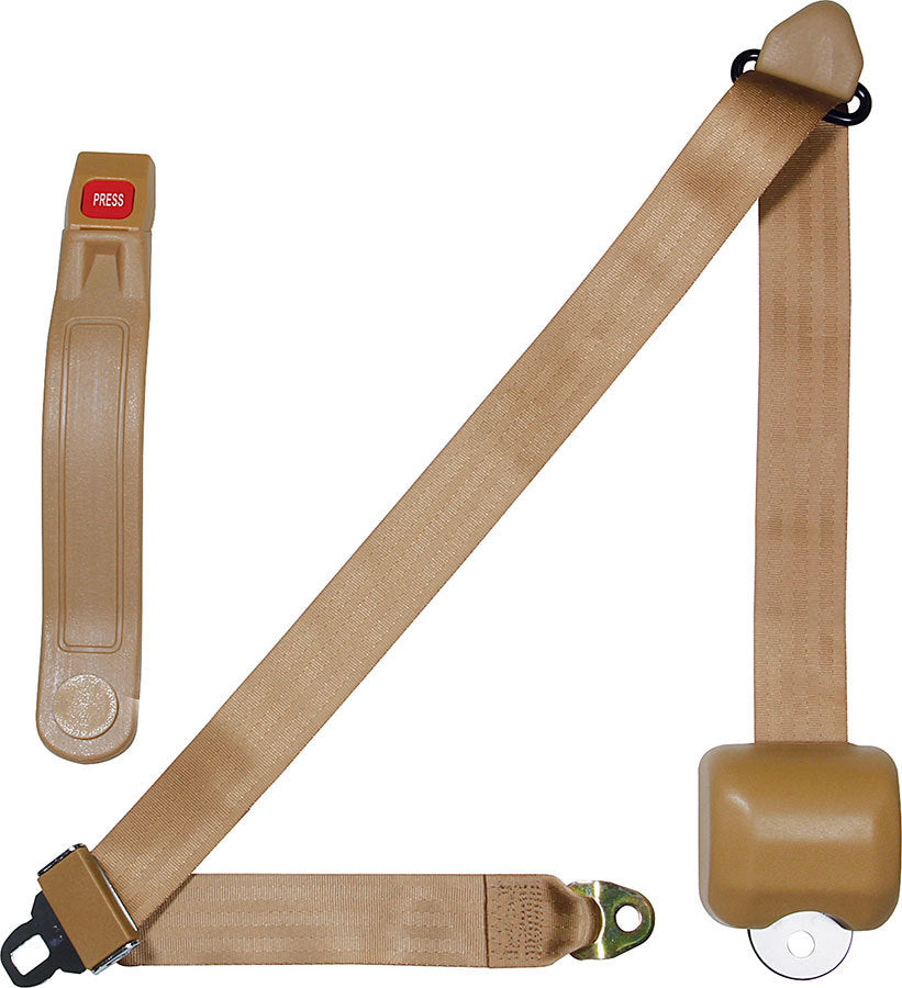 Allstar Performance Seat Belt Retractable 3pt Tan