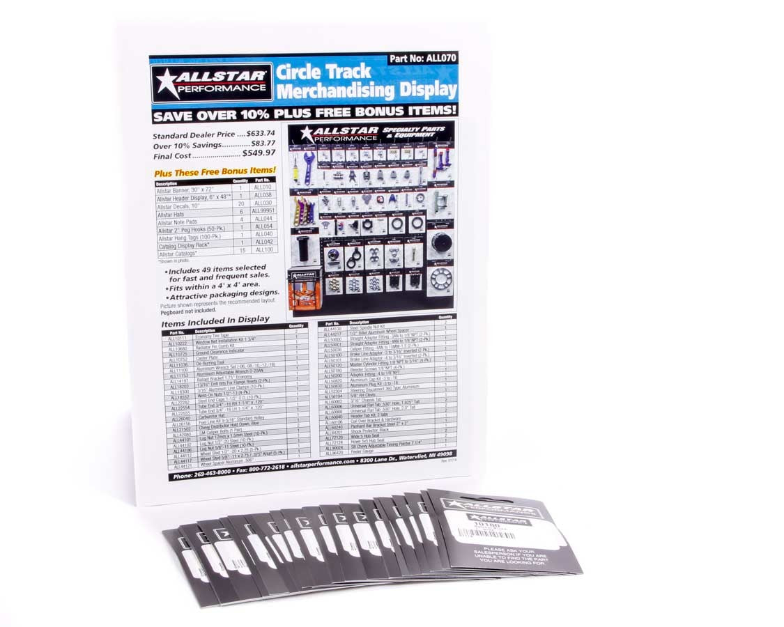 Allstar Performance Merchandising Display Components for ALL070