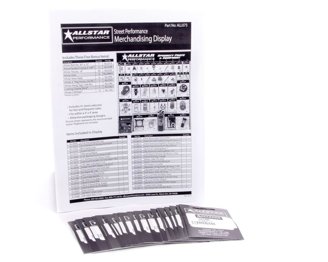 Allstar Performance Merchandising Display Components for ALL073