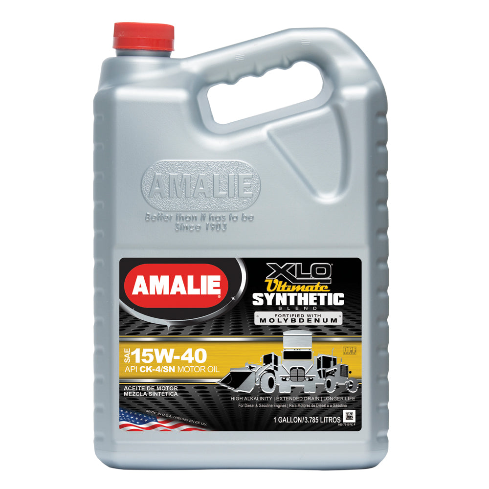 Amalie XLO Ultimate Synthetic Blend 15w40 Caja de 1 galón.